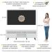 Rack com Painel e Suporte TV 65" Londres Multimóveis Pés Retrô e 2 portas Branco/Preto/Preto
