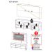 Rack com Painel e Suporte TV 65" Londres Multimóveis Pés Retrô e 2 portas Branco/Rustic/Branco