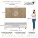 Rack com Painel e Suporte TV 65" Londres Multimóveis Pés Retrô e 2 portas Branco/Rustic/Natural