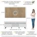 Rack com Painel e Suporte TV 65" Londres Multimóveis Pés Retrô e 2 portas Branco/Rustic/Preto