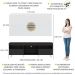 Rack com Painel e Suporte TV 65" Londres Multimóveis Pés Retrô e 2 portas Preto/Branco/Branco