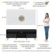 Rack com Painel e Suporte TV 65" Londres Multimóveis Pés Retrô e 2 portas Preto/Branco/Natural