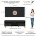 Rack com Painel e Suporte TV 65" Londres Multimóveis Pés Retrô e 2 portas Preto/Natural