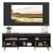 Rack com Painel e Suporte TV 65" Londres Multimóveis Pés Retrô e 2 portas Preto/Natural