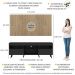 Rack com Painel e Suporte TV 65" Londres Multimóveis Pés Retrô e 2 portas Preto/Rustic/Preto