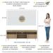 Rack com Painel e Suporte TV 65" Londres Multimóveis Pés Retrô e 2 portas Rustic/Branco/Branco