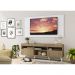 Rack com Painel e Suporte TV 65" Londres Multimóveis Pés Retrô e 2 portas Rustic/Branco/Branco