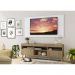 Rack com Painel e Suporte TV 65" Londres Multimóveis Pés Retrô e 2 portas Rustic/Branco/Natural