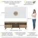 Rack com Painel e Suporte TV 65" Londres Multimóveis Pés Retrô e 2 portas Rustic/Branco/Preto