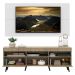 Rack com Painel e Suporte TV 65" Londres Multimóveis Pés Retrô e 2 portas Rustic/Branco/Preto