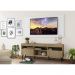 Rack com Painel e Suporte TV 65" Londres Multimóveis Pés Retrô e 2 portas Rustic/Branco/Preto