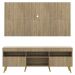 Rack com Painel e Suporte TV 65" Londres Multimóveis Pés Retrô e 2 portas Rustic/Natural