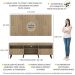 Rack com Painel e Suporte TV 65" Londres Multimóveis Pés Retrô e 2 portas Rustic/Preto