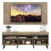Rack com Painel e Suporte TV 65" Londres Multimóveis Pés Retrô e 2 portas Rustic/Preto