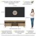 Rack com Painel e Suporte TV 65" Londres Multimóveis Pés Retrô e 2 portas Rustic/Preto/Natural