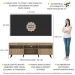 Rack com Painel e Suporte TV 65" Londres Multimóveis Pés Retrô e 2 portas Rustic/Preto/Preto