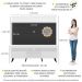 Rack com Painel e Suporte TV 65" Madri Multimóveis Branco/Preto com Prateleira e Pés Retrô Preto