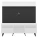 Rack com Painel e Suporte TV 65" Madri Multimóveis Branco/Preto com Prateleira e Pés Retrô Preto
