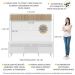 Rack com Painel e Suporte TV 65" Madri Multimóveis Branco/Rustic com Prateleira e Pés Retrô Branco