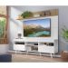 Rack com Painel e Suporte TV 65" Madri Multimóveis Branco/Rustic com Prateleira e Pés Retrô Branco