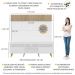 Rack com Painel e Suporte TV 65" Madri Multimóveis Branco/Rustic com Prateleira e Pés Retrô Natural