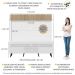 Rack com Painel e Suporte TV 65" Madri Multimóveis Branco/Rustic com Prateleira e Pés Retrô Preto