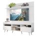 Rack com Painel e Suporte TV 65" Madri Multimóveis Pés Retrô e Prateleira Branco