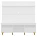 Rack com Painel e Suporte TV 65" Madri Multimóveis Pés Retrô e Prateleira Branco/Natural