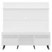 Rack com Painel e Suporte TV 65" Madri Multimóveis Pés Retrô e Prateleira Branco/Preto