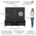 Rack com Painel e Suporte TV 65" Madri Multimóveis Pés Retrô e Prateleira Preto/Natural