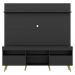 Rack com Painel e Suporte TV 65" Madri Multimóveis Pés Retrô e Prateleira Preto/Natural