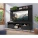 Rack com Painel e Suporte TV 65" Madri Multimóveis Pés Retrô e Prateleira Preto/Natural