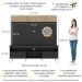 Rack com Painel e Suporte TV 65" Madri Multimóveis Preto/Rustic com Prateleira e Pés Retrô Branco