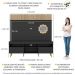 Rack com Painel e Suporte TV 65" Madri Multimóveis Preto/Rustic com Prateleira e Pés Retrô Natural