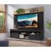 Rack com Painel e Suporte TV 65" Madri Multimóveis Preto/Rustic com Prateleira e Pés Retrô Natural