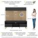 Rack com Painel e Suporte TV 65" Madri Multimóveis Preto/Rustic com Prateleira e Pés Retrô Natural