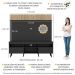 Rack com Painel e Suporte TV 65" Madri Multimóveis Preto/Rustic com Prateleira e Pés Retrô Preto