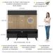 Rack com Painel e Suporte TV 65" Madri Multimóveis Preto/Rustic com Prateleira e Pés Retrô Preto