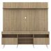 Rack com Painel e Suporte TV 65" Madri Multimóveis Rustic com Prateleira e Pés Retrô Branco