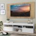 Rack com Painel e Suporte TV 65" com 2 portas Londres Multimóveis Branco/Rustic