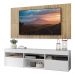 Rack com Painel e Suporte TV 65" com 2 portas Londres Multimóveis Branco/Rustic