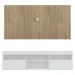 Rack com Painel e Suporte TV 65" com 2 portas Londres Multimóveis Branco/Rustic