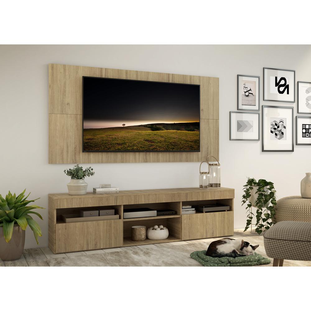 Rack com Painel e Suporte TV 65" com 2 portas Londres Multimóveis Rustic