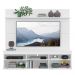 Rack com Painel e Suporte TV 65" com Prateleira Madri Multimóveis Branco
