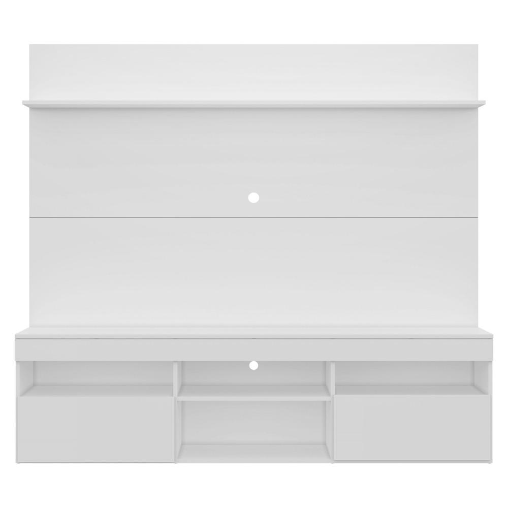 Rack com Painel e Suporte TV 65" com Prateleira Madri Multimóveis Branco