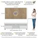 Rack com Painel e Suporte TV 65" com Rodízios e 2 portas Londres Multimóveis Branco/Rustic