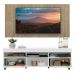 Rack com Painel e Suporte TV 65" com Rodízios e 2 portas Londres Multimóveis Branco/Rustic
