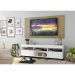 Rack com Painel e Suporte TV 65" com Rodízios e 2 portas Londres Multimóveis Branco/Rustic