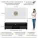 Rack com Painel e Suporte TV 65" com Rodízios e 2 portas Londres Multimóveis Preto/Branco