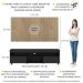 Rack com Painel e Suporte TV 65" com Rodízios e 2 portas Londres Multimóveis Preto/Rustic